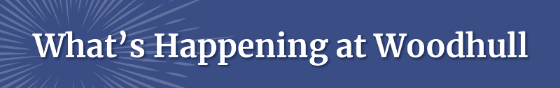 Dark Blue banner with white font, stating