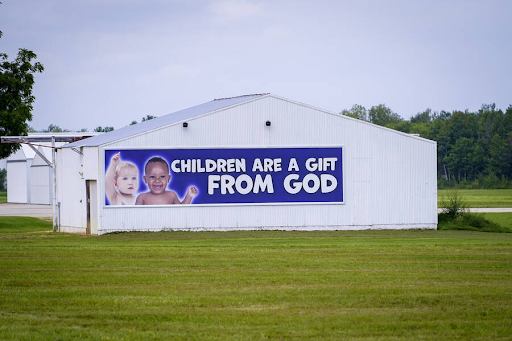 Photo of "children area gift from God" billboard