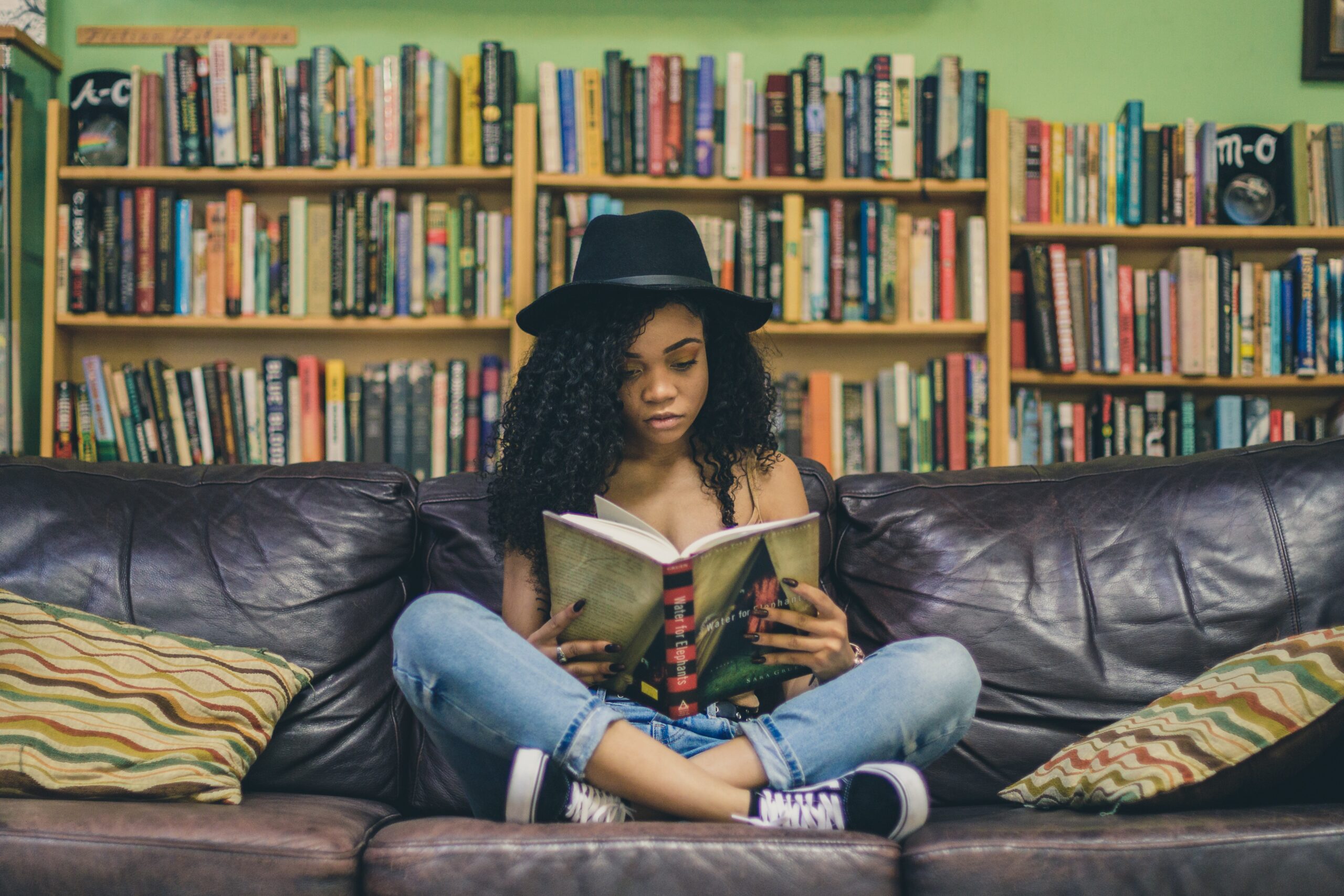 picture of a girl on a couch