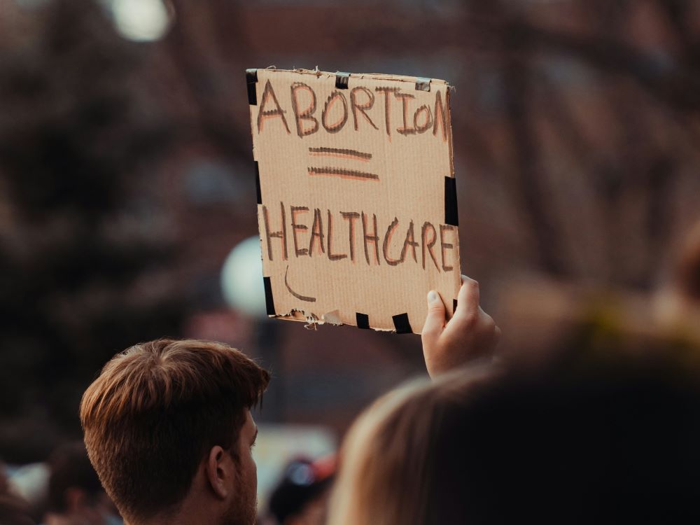 photograph of a protest sign