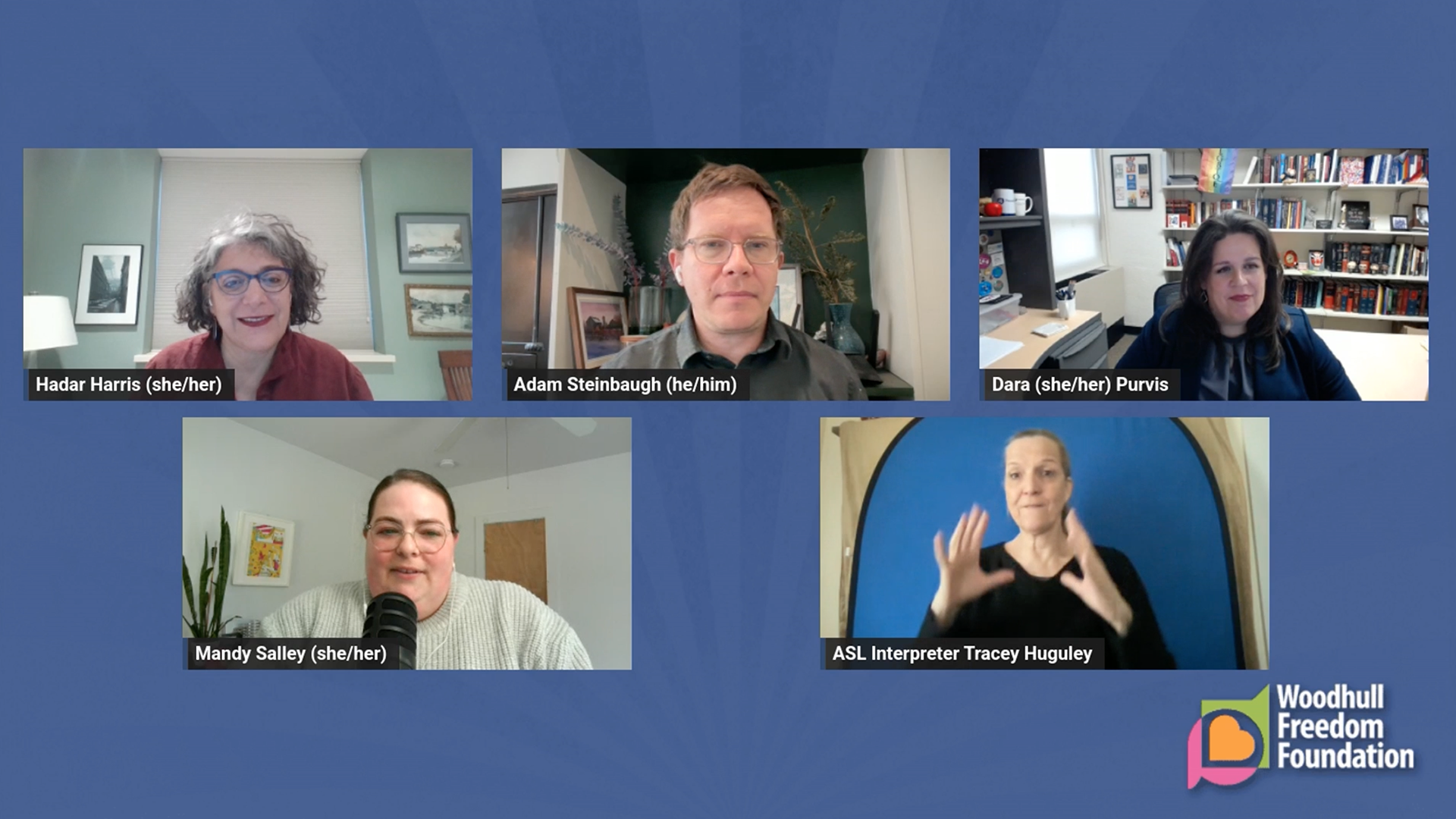 Screenshot from "Weaponizing “Free Speech” to Restrict Sexual Freedom" virtual panel.