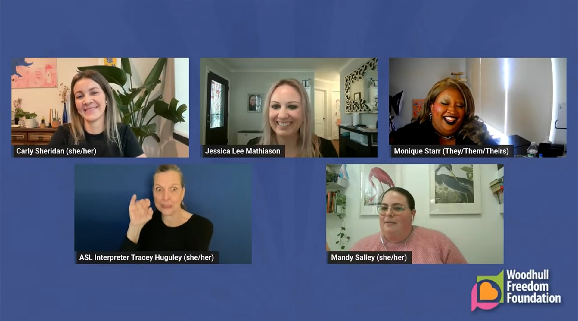 Screenshot of panelists from October 2025's Censorship Series program