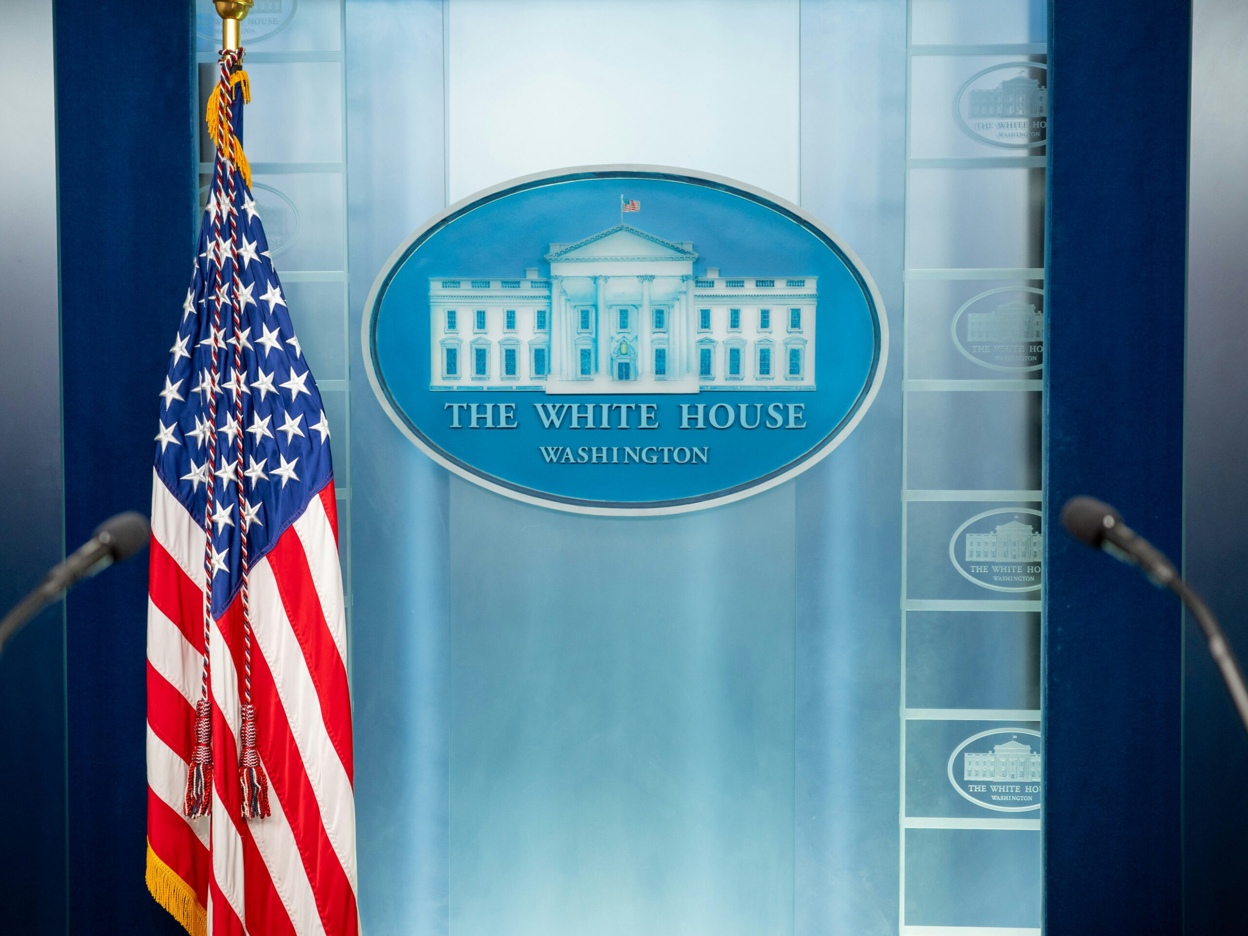 Photo of the white house logo.